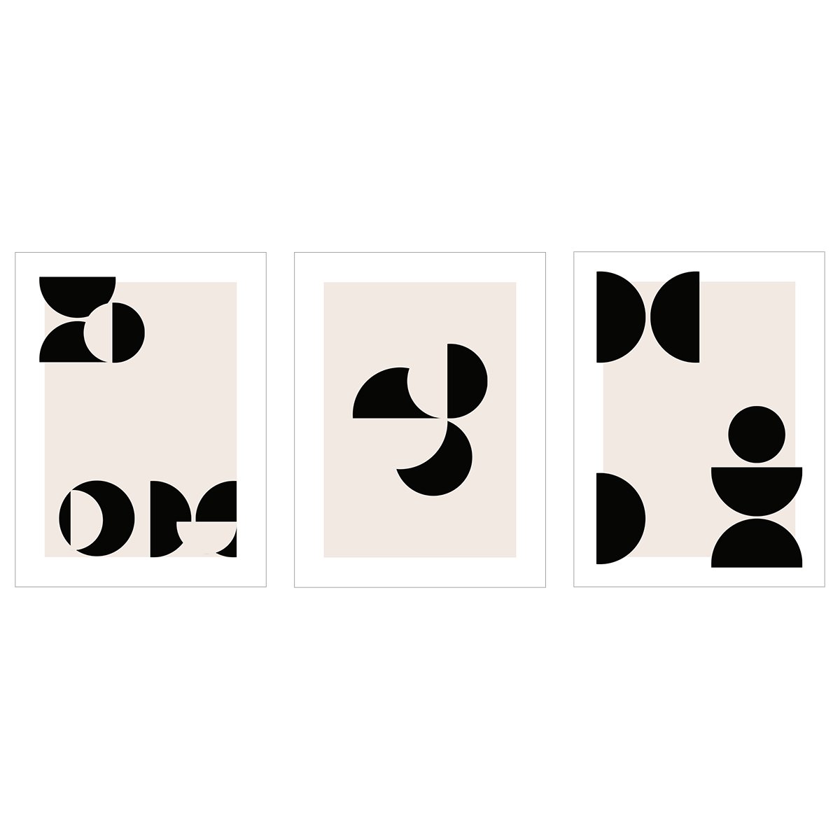 Plakaty do salonu - geometria - zestaw trzech plakatów