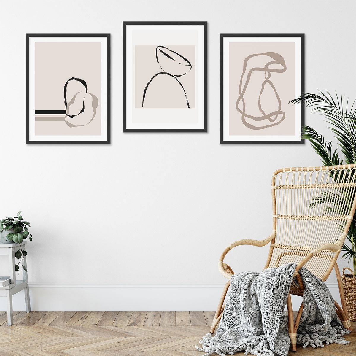 Plakaty 50x70 cm na ścianę z ramkami do salonu abstrakcja