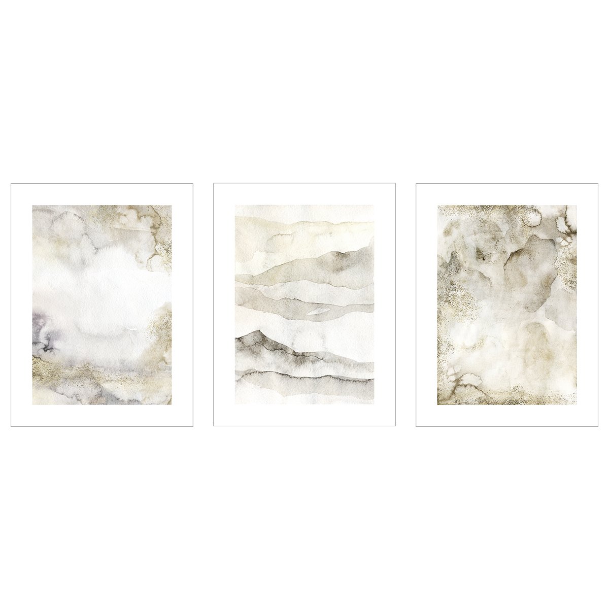 Plakaty do sypialni - sztuka abstrakcyjna - zestaw trzech plakatów