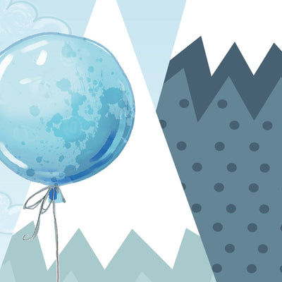 Naklejki baloniki i góry skandynawskie#kolor_niebieski