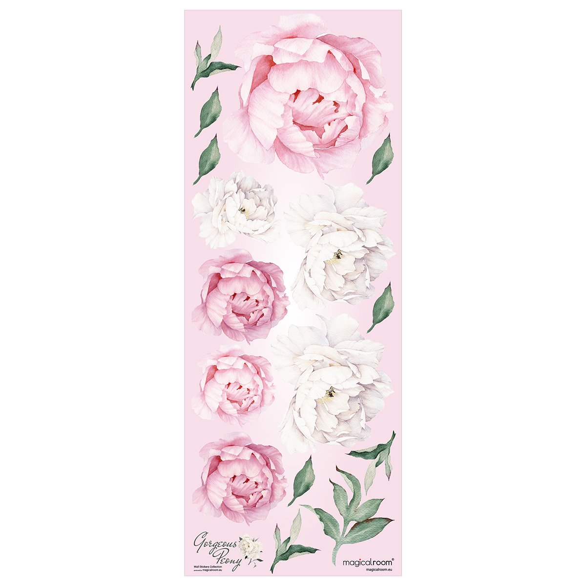 Naklejki na ścianę białe i różowe rośliny d sypialni#kolor_rozowy