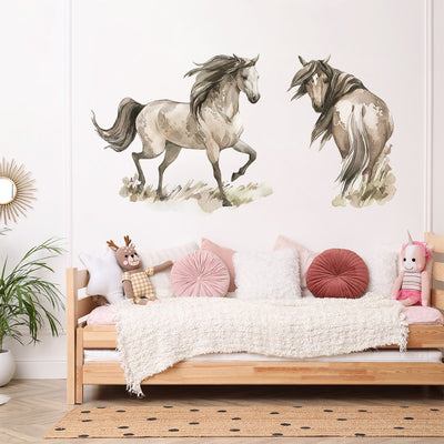 Naklejki na ścianę dla dzieci zwierzęta - konie