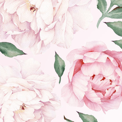 Różowe naklejki ścienne do salonu rośliny#kolor_rozowy-mix