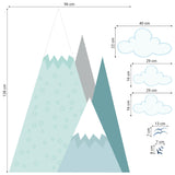 Naklejki na ścianę dla dzieci góry#kolor_mietowy