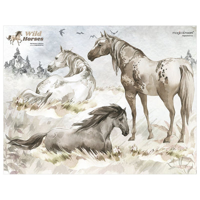 Naklejki ścienne - trzy dzikie konie