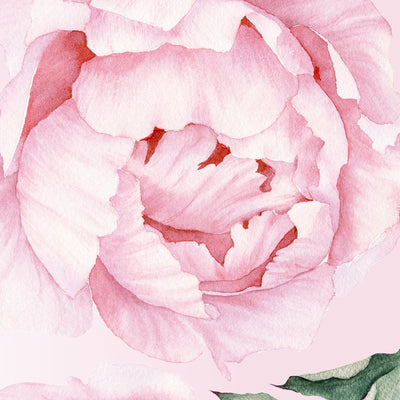 Naklejki ścienne różowe kwiaty i liście do salonu#kolor_rozowy