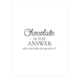 Plakat - Chocolate is the Answer