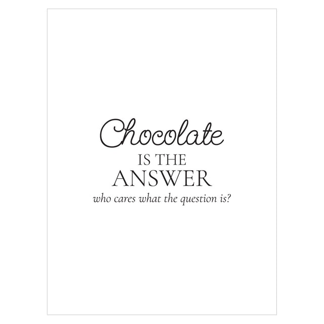 Plakat - Chocolate is the Answer