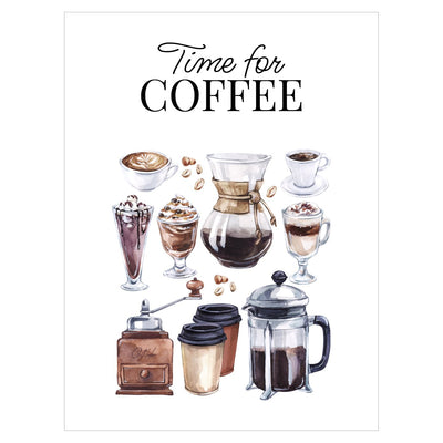Plakat do kuchni z napisami - Time for Coffee
