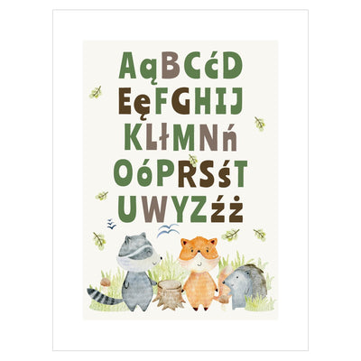 Plakat edukacyjny dla dzieci - alfabet