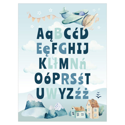 Edukacyjny plakat dla chłopca - alfabet