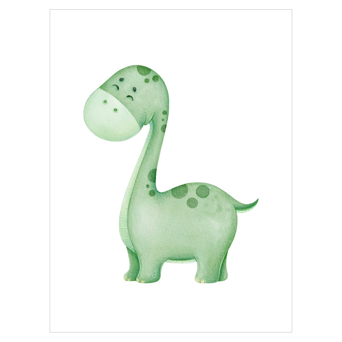Plakat do pokoju dziecka - zielony dinozaur