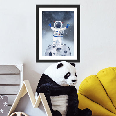 Plakat dla chłopca kosmos, astronauta i galaktyka