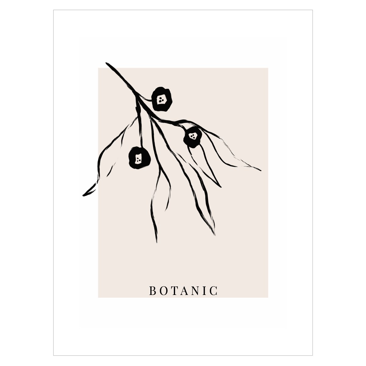 Plakat do salonu rośliny - botanic
