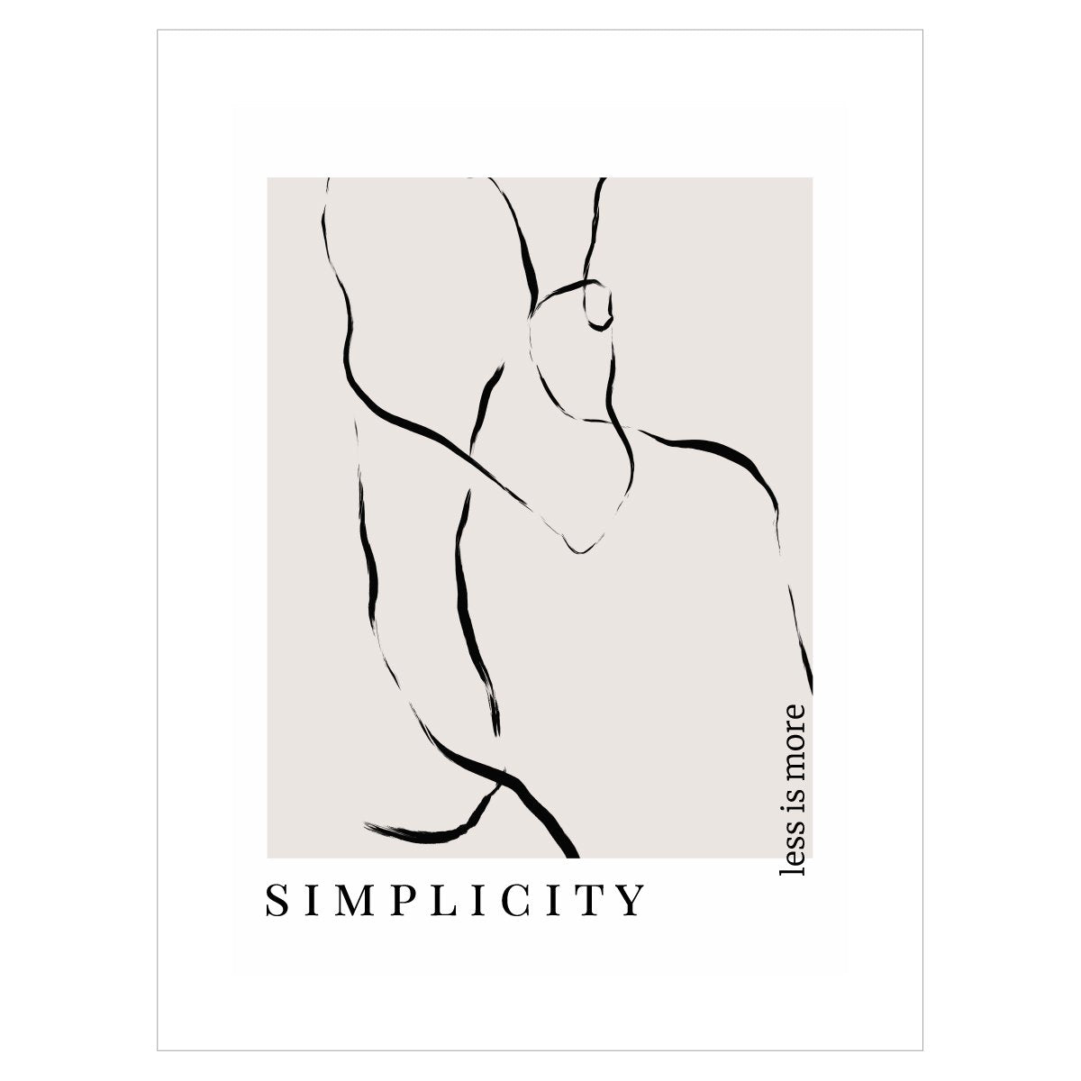 Plakat do salonu art - simplicity