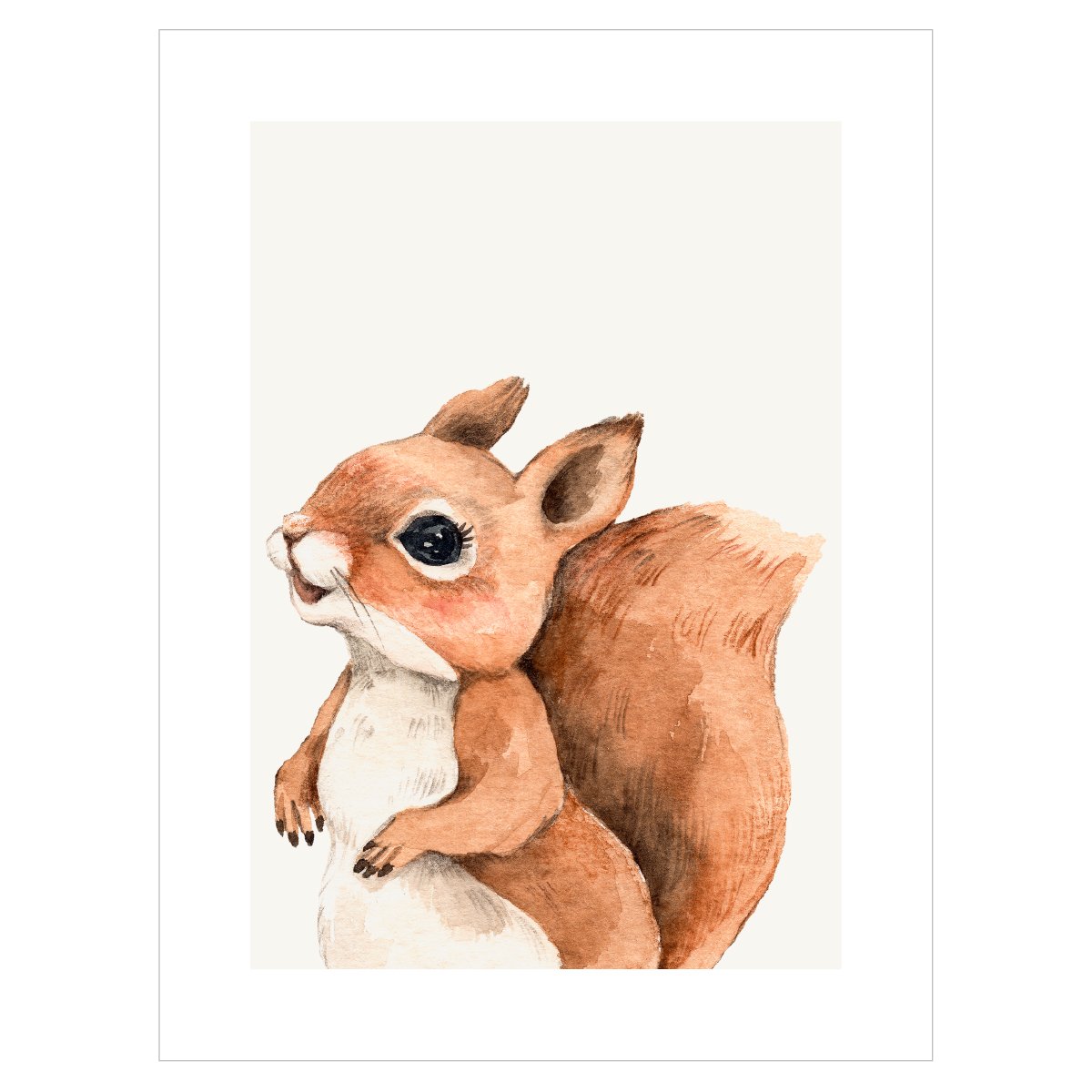 Plakat dla dziewczynki - ruda wiewiórka