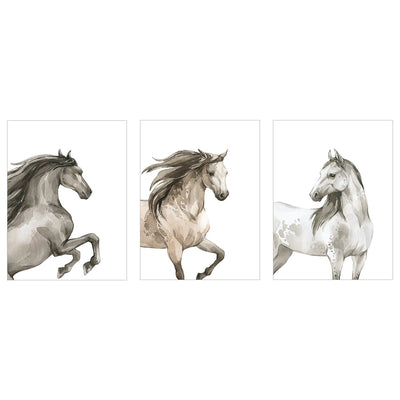 Plakaty - konie - zestaw trzech plakatów
