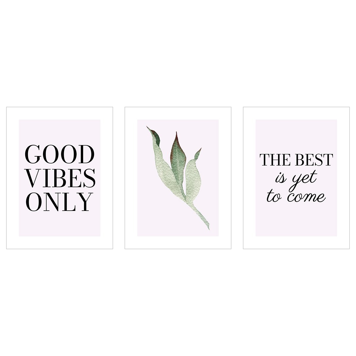 Plakaty na ścianę dla dzieci z napisami - GOOD VIBES ONLY#kolor_fioletowy