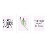 Plakaty na ścianę dla dzieci z napisami - GOOD VIBES ONLY#kolor_fioletowy