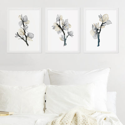 Plakaty z białymi ramkami do sypialni rośliny
